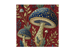 Intricate Mushroom Tapestry Digital Paper, Seamless Pattern Product Image 3