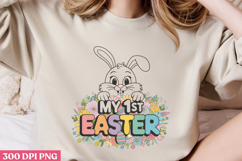 My 1st Easter PNG, Design Easter Sublimation PNG Product Image 1