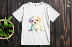 Cute Puppy Watercolor Clipart Sublimation PNG Product Image 3