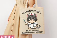 I&#039;m A Grumpy Old Nurse PNG, Funny Animal Jokes sublimation Product Image 1