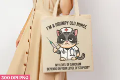I'm A Grumpy Old Nurse PNG, Funny Animal Jokes sublimation Product Image 1