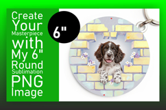 Cute Round Design Keychain Template , Cute Dog Product Image 1