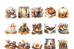 Cozy Fall Clipart, Autumn Clipart Product Image 3