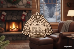Christmas Sweater Ornaments SVG Bundle | Laser Cut | SVG Product Image 3
