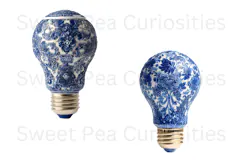Blue Toile, Ephemera, PNG, Clipart, Junk Journal, flowers Product Image 3