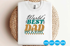 World's Best Dad quotes Father's day retro SVG Design Product Image 3