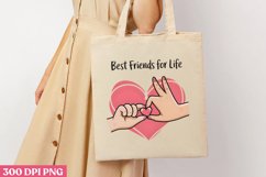 Best Friends for Life PNG, Friendship Sublimation PNG Product Image 3