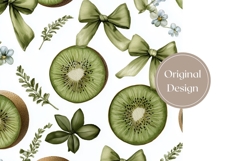 Watercolor Kiwi Tumbler Wrap, Fruits Tumbler Design Product Image 3