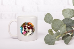 Husky Dog Illustration, Cartoon Husky PNG, Summer Husky PNG Product Image 3