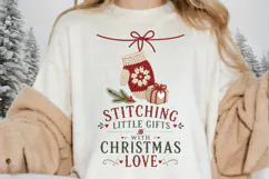 Stitching Little Gifts With Christmas Love PNG Sublimation Product Image 1
