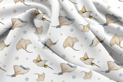 Watercolor Stingray Seamless Pattern Product Image 3