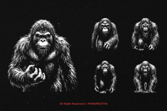 10 Bundle Dark Art Orang Utan Animal jungle Monkey Kong Product Image 5