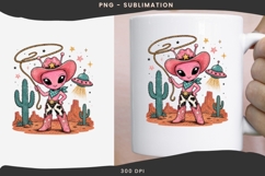 UFO cowgirl png design for T-shirts Product Image 3