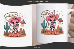 UFO cowgirl png design for T-shirts Product Image 3