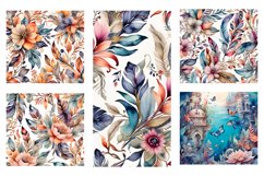 Watercolor Floral Tribal Pattern Product Image 3
