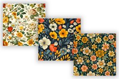 Spring Retro Floral Seamless Pattern, Spring Digital Paper Product Image 3