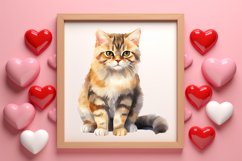 Valentine Cats Clipart, Valentine Pets Clipart Product Image 3