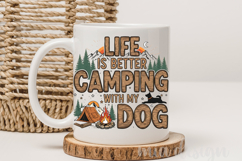 Camping with my Dog PNG, Vintage Retro Camper Sublimation Product Image 3
