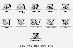 Wildflowers Monogram Alphabet Split Letters Font SVG Files Product Image 3