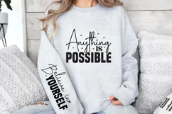 Anything is possible Sleeve SVG PNG, believe in yourself SVG Product Image 3