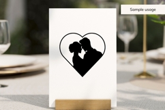 Bride And Groom Heart Frame SVG Product Image 3