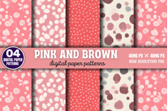 Pink and Brown Digital Paper PNG Product Image 1