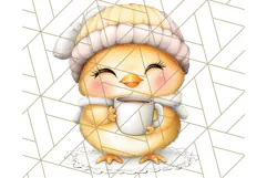 Warm & Fuzzy Mornings PNG Clipart, Cozy Animal Art Download Product Image 3