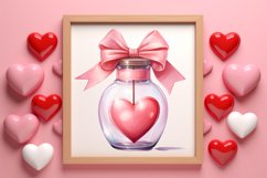 Sweet Valentine Clipart, Watercolor Valentines Day Product Image 3