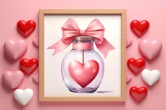 Sweet Valentine Clipart, Watercolor Valentines Day Product Image 3