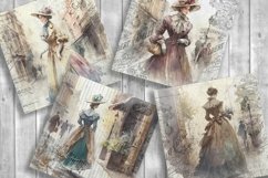 Victorian Ladies Scrapbooking Papers | Printable Ephemera Product Image 3