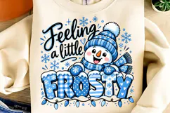 Feeling A Little Frosty PNG, Retro Frosty Christmas PNG Product Image 3