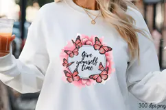 Give yourself time PNG, Mental Health Sublimation PNG Product Image 1