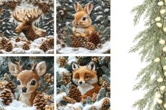 Winter Animals Pillow Case Designs, Winter Pillowcase PNG Product Image 3