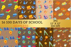 Brown 100 Days of School Digital Paper Patterns Design Product Image 3