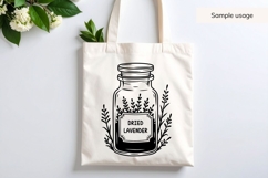 Hand Drawn Dried Lavender Jar SVG - Halloween SVG Product Image 3