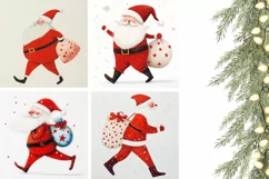Watercolor Santa Claus Pillowcase, Santa Claus Pillow Case Product Image 3