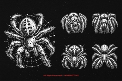 10 Bundle Dark Art Spider Skull Web Horror Tarantula Gothic Product Image 5