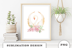 Watercolor Swan Princess png Product Image 3