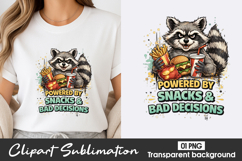 Raccoon Bad Decisions Clipart PNG Product Image 1