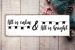 All is calm &amp; all is bright SVG, Christmas SVG Product Image 3