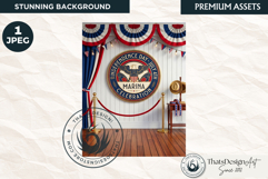 Patriotic Americana Backdrops - 4th of july backgrounds Product Image 1