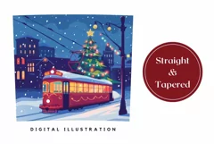 Christmas Tumbler Wrap, Christmas Tram Tumbler Sublimation Product Image 3
