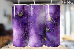 Purple Luxury Alcohol Ink Tumbler Wrap -High Quality 300 Dpi Product Image 1