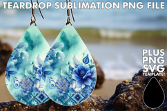 Timeless Teardrop Earrings Ideas PNG, Watercolor Pattern Product Image 1