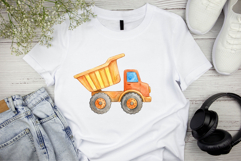 Watercolor Construction Vehicles Clipart Product Image 3