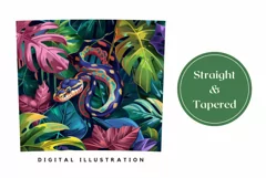 Snake Tumbler Wrap Design, Tropical Tumbler Template Product Image 3