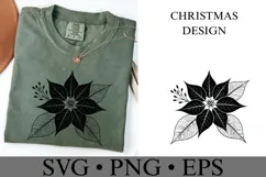 Christmas Flower Svg | Christmas svg | Shirt Svg Product Image 3
