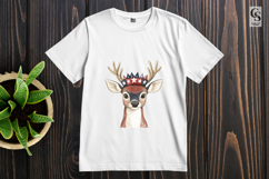 Cute Patriotic Deer Watercolor Clipart PNG Product Image 3