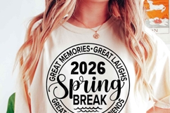 Spring Break 2026 SVG PNG | Retro Summer Beach Friend Shirt Product Image 3