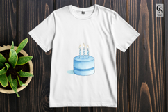 Blue Birthday Cake Clipart Sublimation PNG Product Image 3